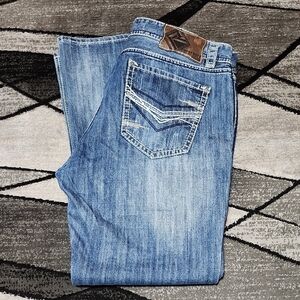 ROCK & ROLL COWBOY EMBROIDERED DOUBLE BARREL RELAXED BOOT DENIM JEAN